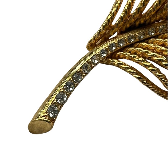 Genuine KENNETH LANE gold leaf brooch pin rare - Picture 4 of 10